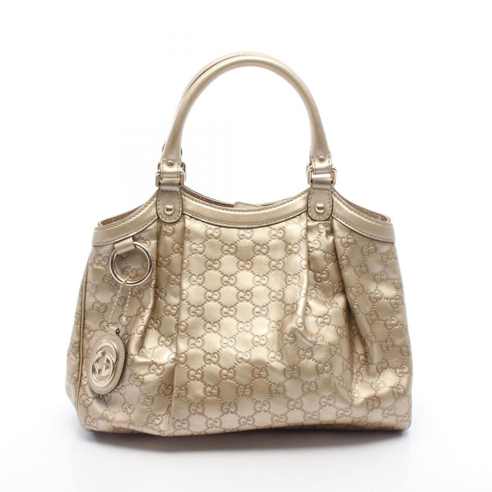 Gucci Sukey Guccissima Handbag, Leather, Women's, Gold Tone, 211944